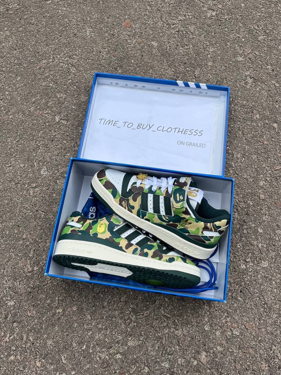 Adidas x BAPE Forum 84 Low Camo Green