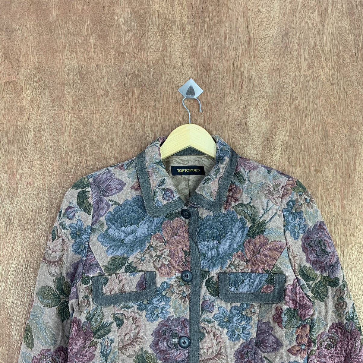Japanese Brand × Vintage Toptopolo - Floral Vintage Jacket Size S / US 4 / IT 40 - 2 Thumbnail