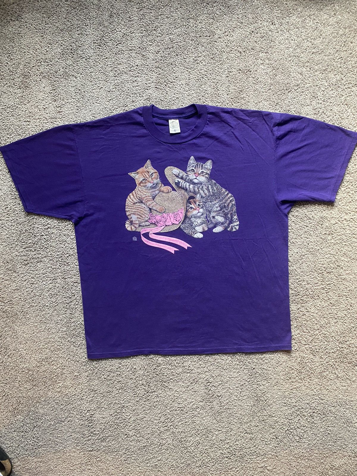 Vintage Vintage Cat Tee Shirt Size US XXL / EU 58 / 5 - 1 Thumbnail