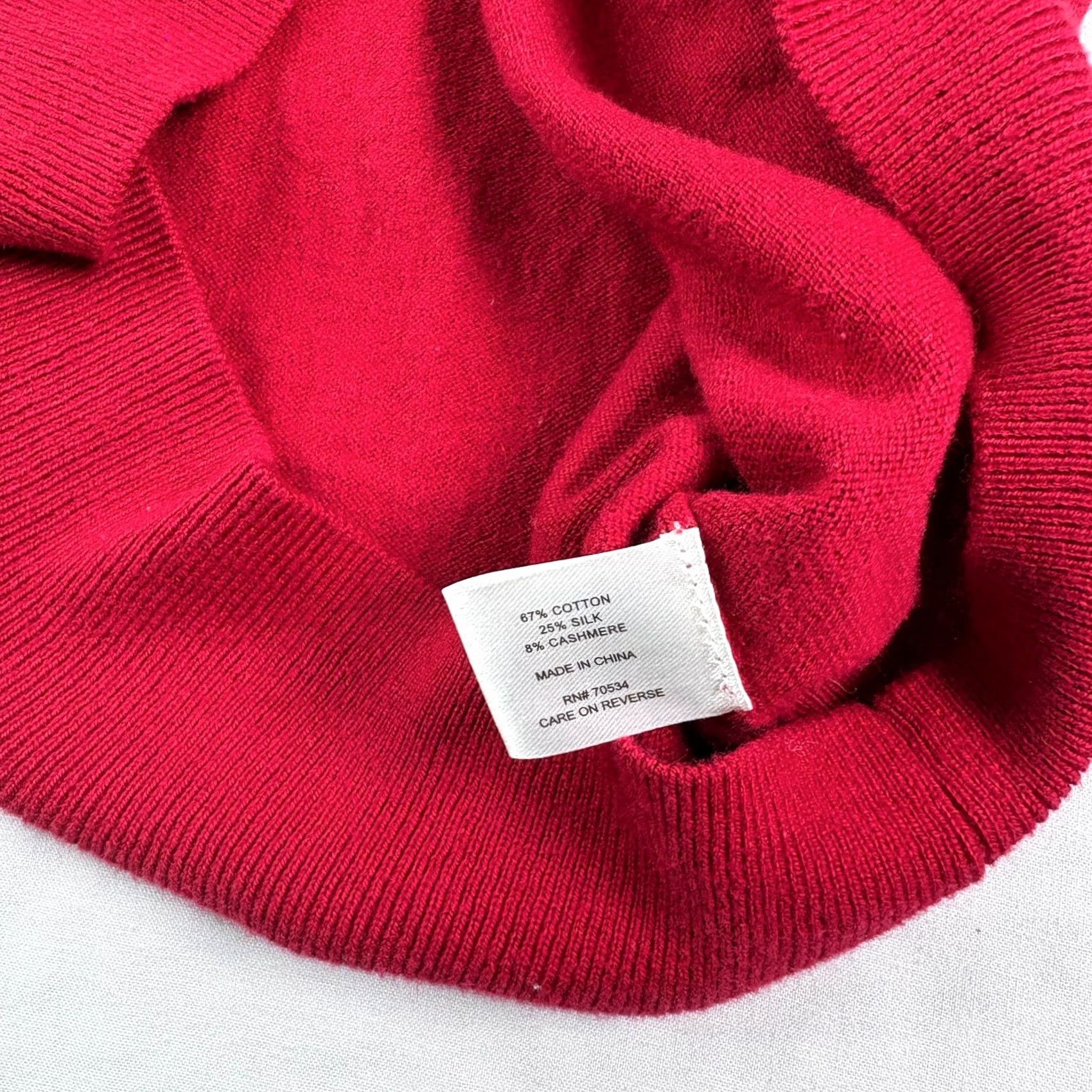Orvis Orvis Sweater Pullover Mens Large Red 1/4 Zip Mock Neck Cotton Silk Blend Stretch Preppy Regular Fit Size US L / EU 52-54 / 3 - 7 Thumbnail