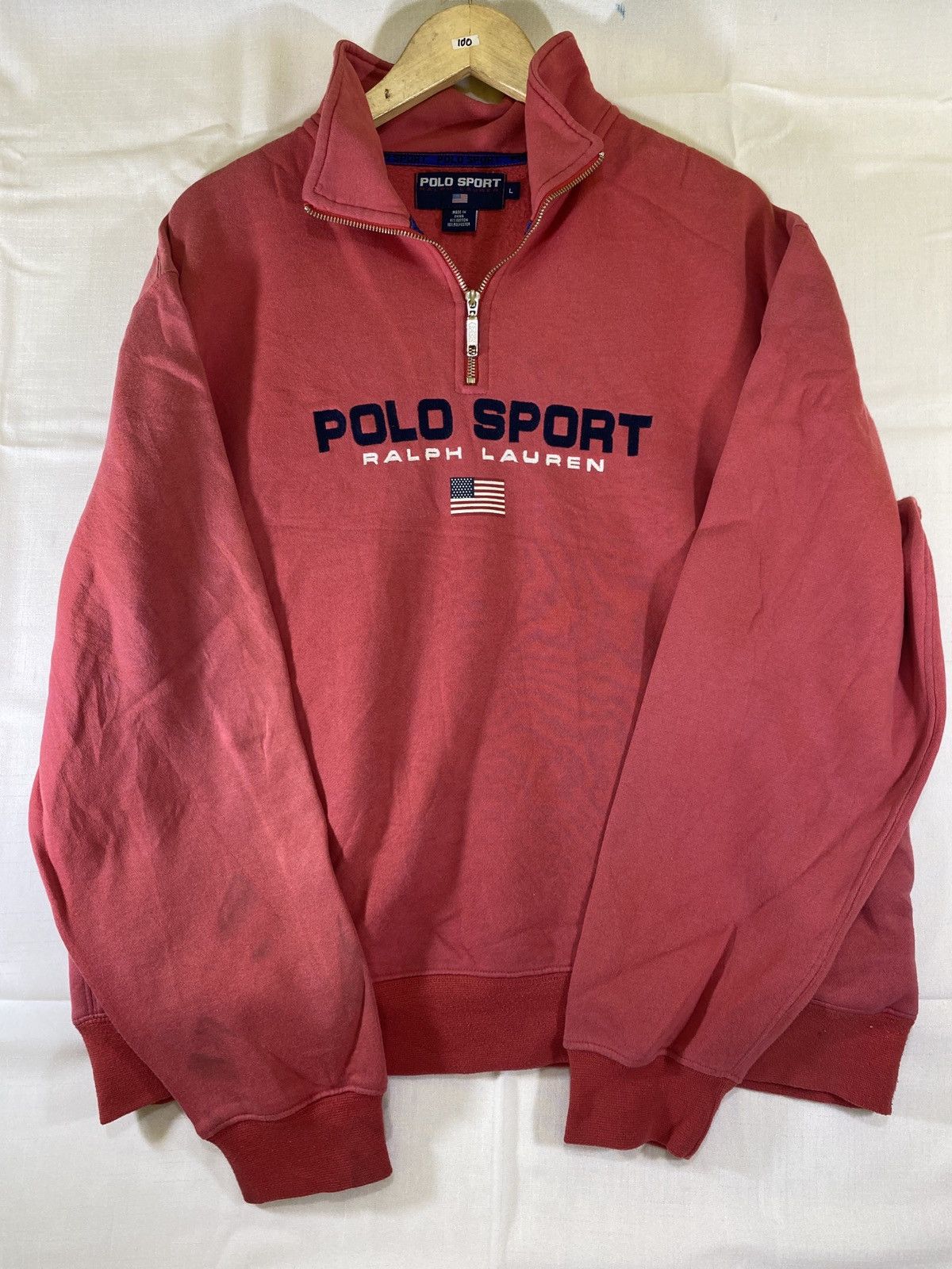 Polo Ralph Lauren vintage pullover half zip script polo sport Size US L / EU 52-54 / 3 - 2 Thumbnail
