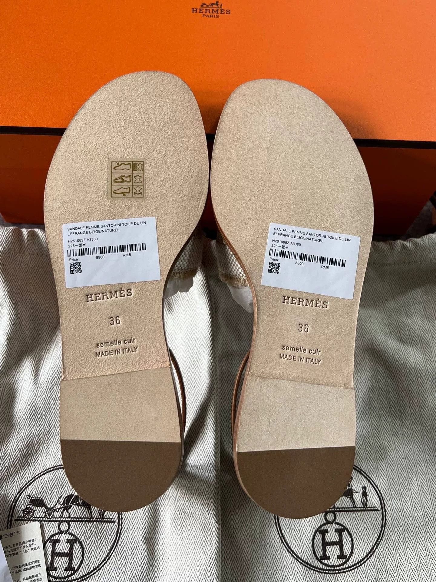 Hermes Hermes Santorini H Sandals Size US 7 / EU 40 - 8 Thumbnail