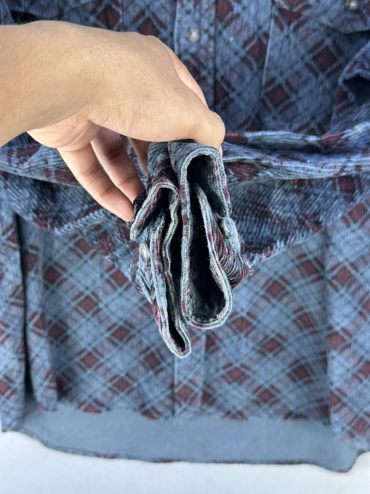 Japanese Brand Regal Friend Corduroy Plaid Check Flannel Shirt Size US XXL / EU 58 / 5 - 8 Thumbnail