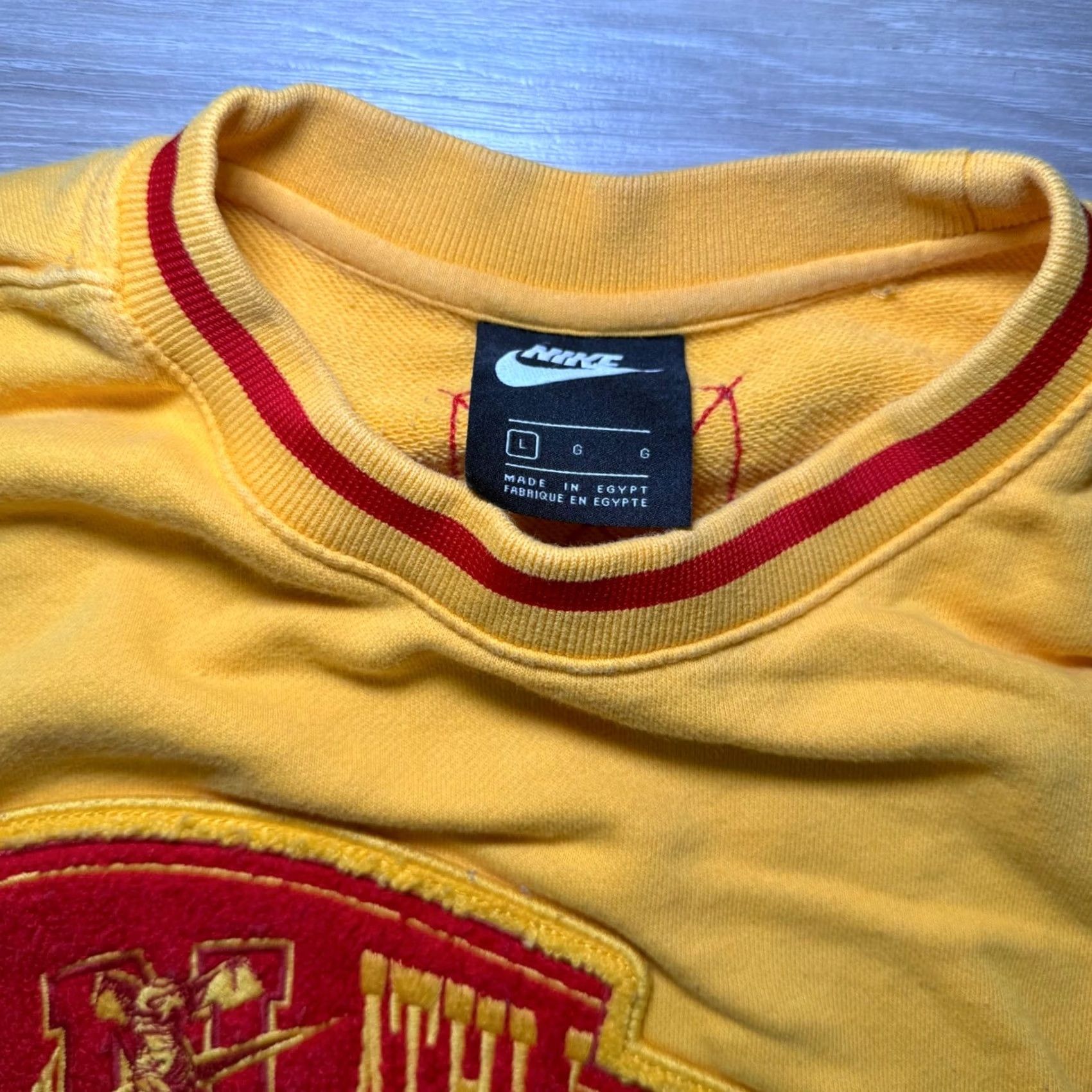 Nike Nike Athletic Dept Sweatshirt Crewneck Yellow Red Mens L Size US L / EU 52-54 / 3 - 6 Thumbnail