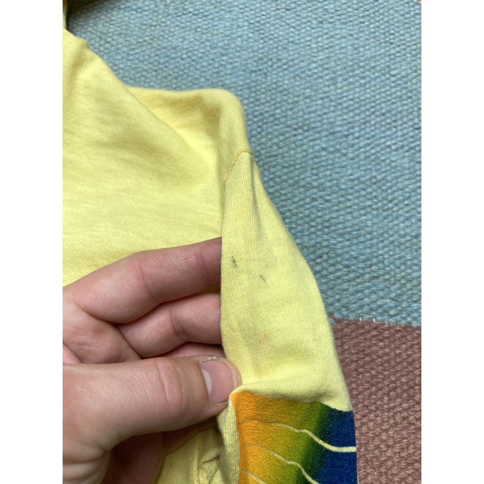 Doublet VINTAGE Michigan Vintage 1970’s surf graphic double sided shirt hoodie cotton NOS College House Small S Yellow Men T-Shirt Size US S / EU 44-46 / 1 - 5 Thumbnail