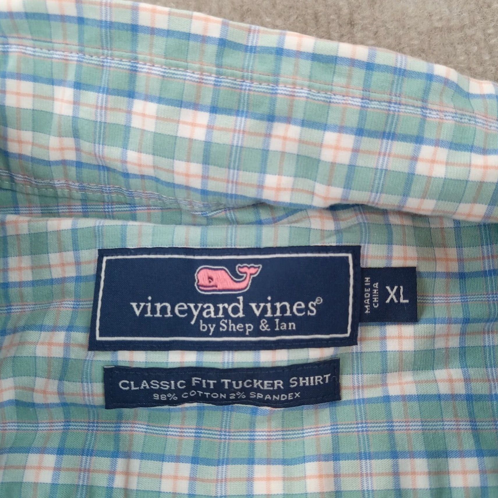 Vineyard Vines Vineyard Vines Mens XL Blue Plaid Classic Fit Button-Up Shirt Size US XL / EU 56 / 4 - 5 Thumbnail