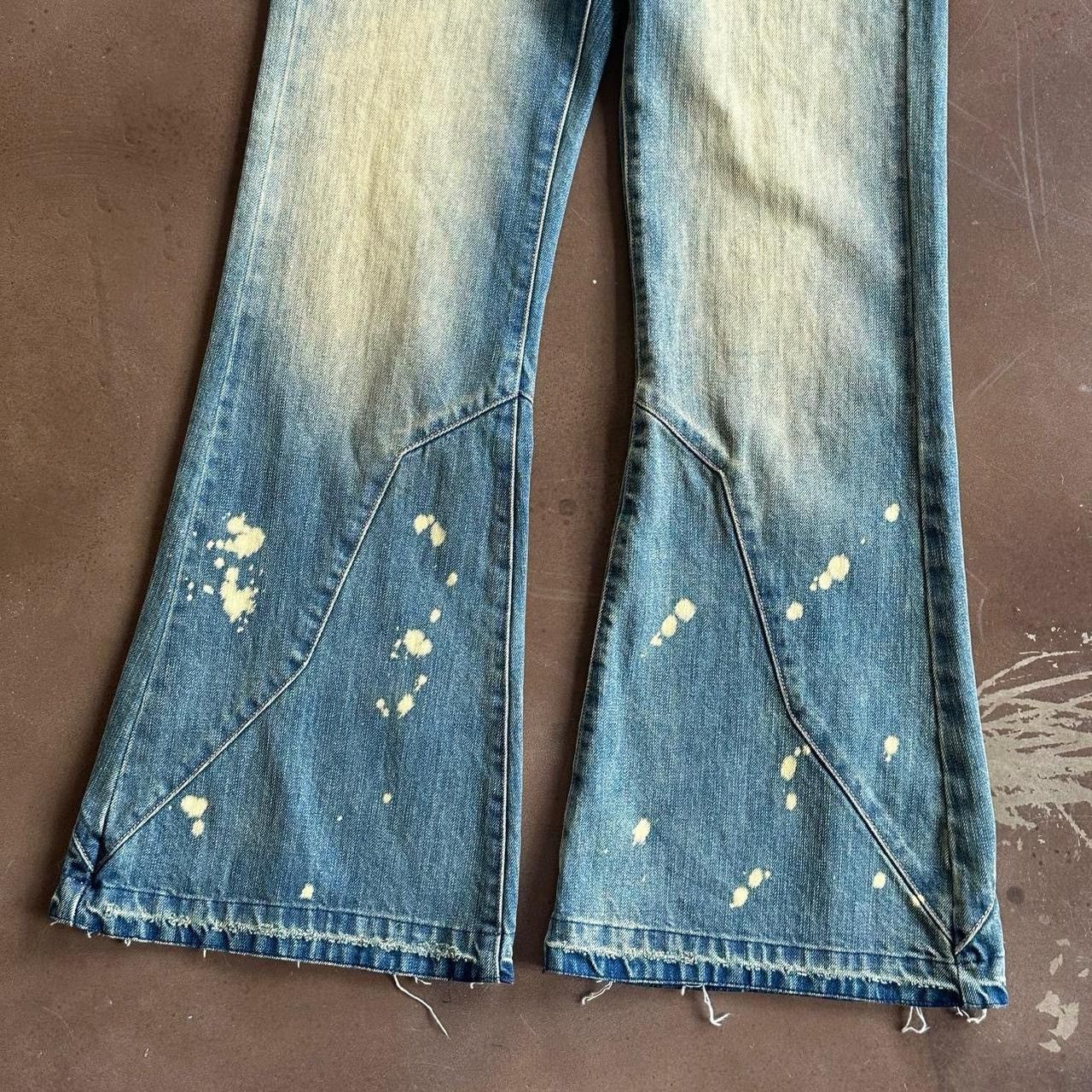 If Six Was Nine RCHT UK Distressed Bootcut 16oz Japanese Denim Jeans Size 28" / US 6 / IT 42 - 2 Thumbnail
