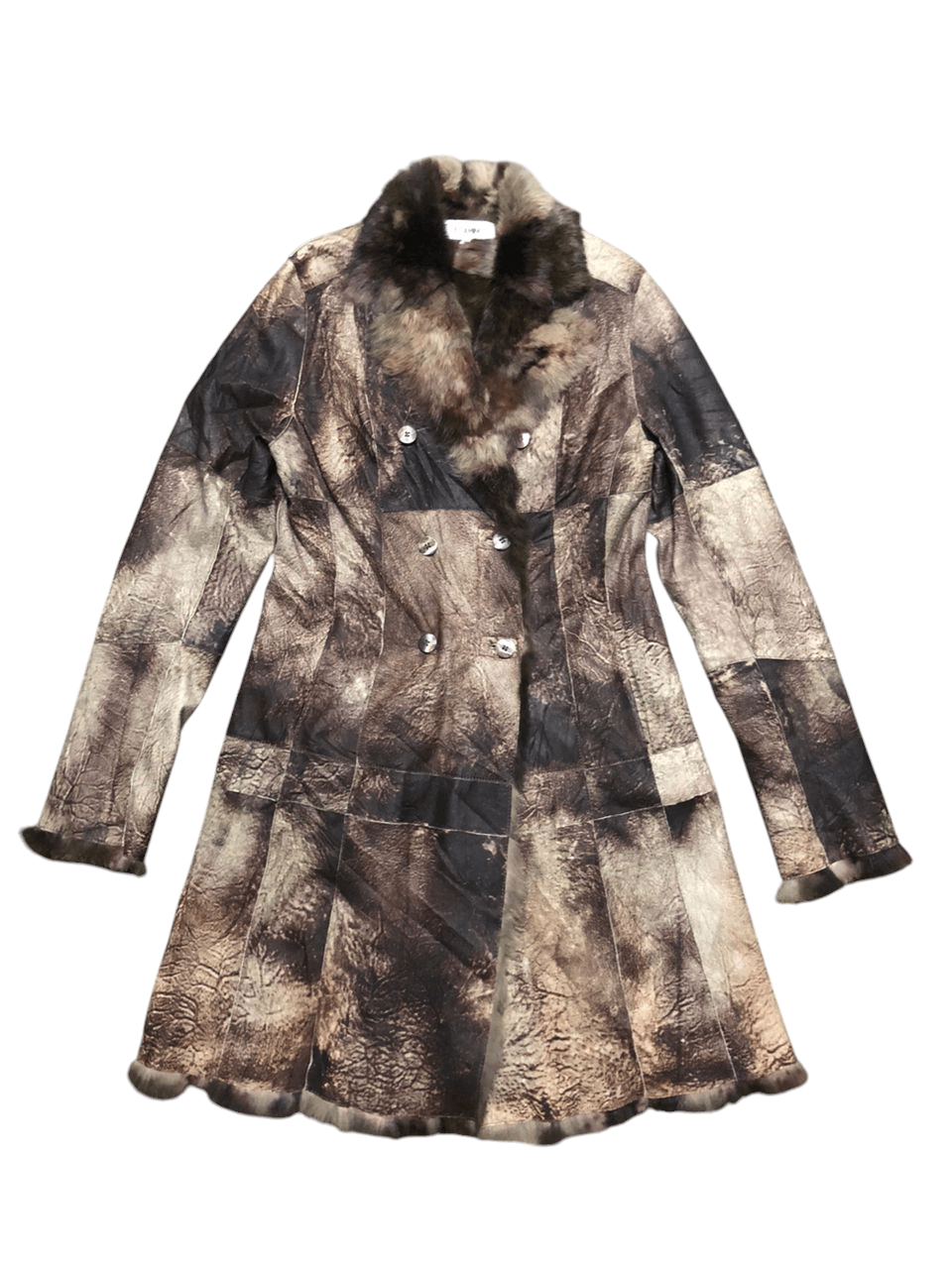 If Six Was Nine f.CAMINO Rabbit Patchwork Fur Coat Jacket Size XS / US 0-2 / IT 36-38 - 1 Thumbnail