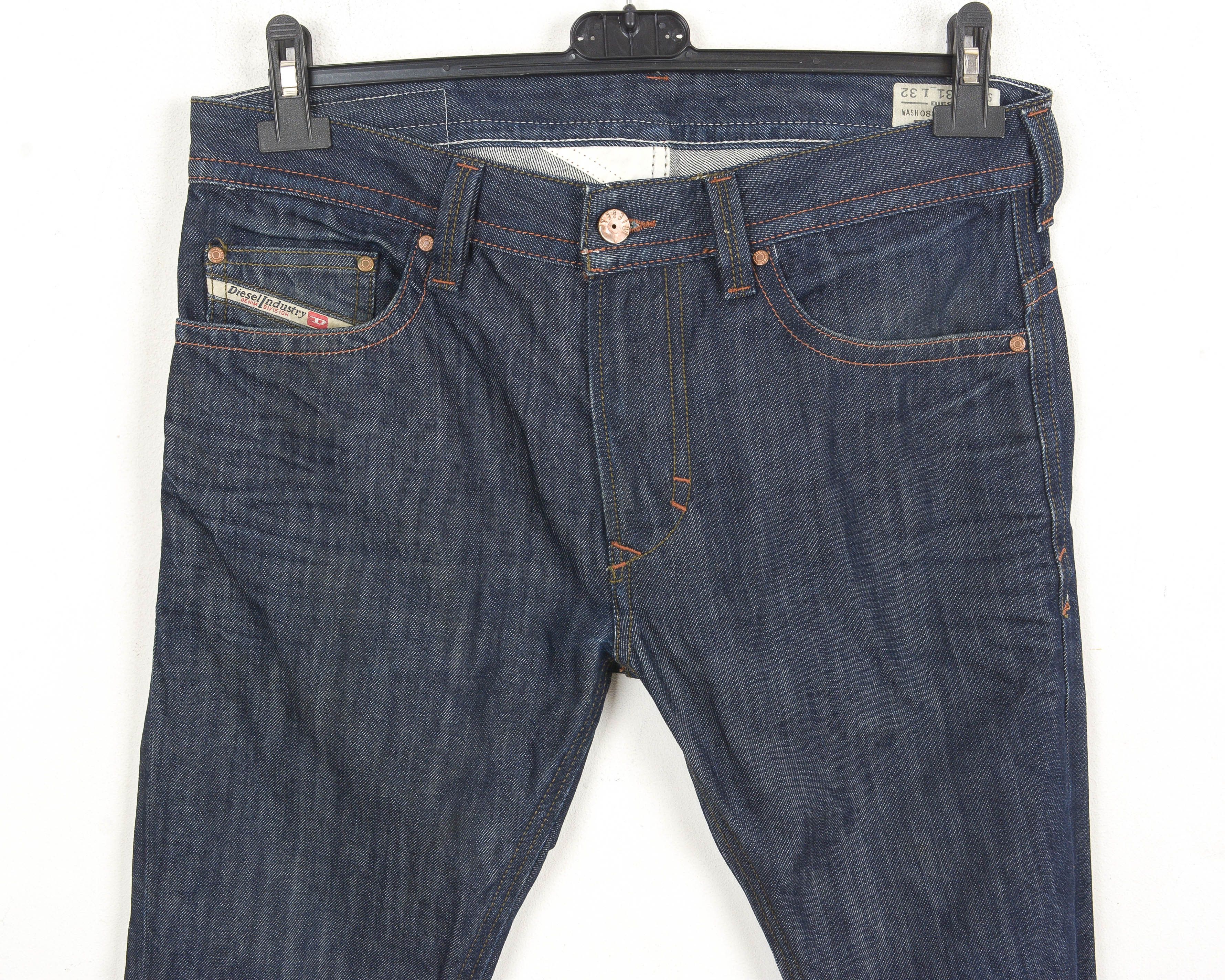Diesel Thavar W31 L32 Slim Skinny Jeans 0880G Raw unwashed Indigo Size US 31 - 2 Thumbnail