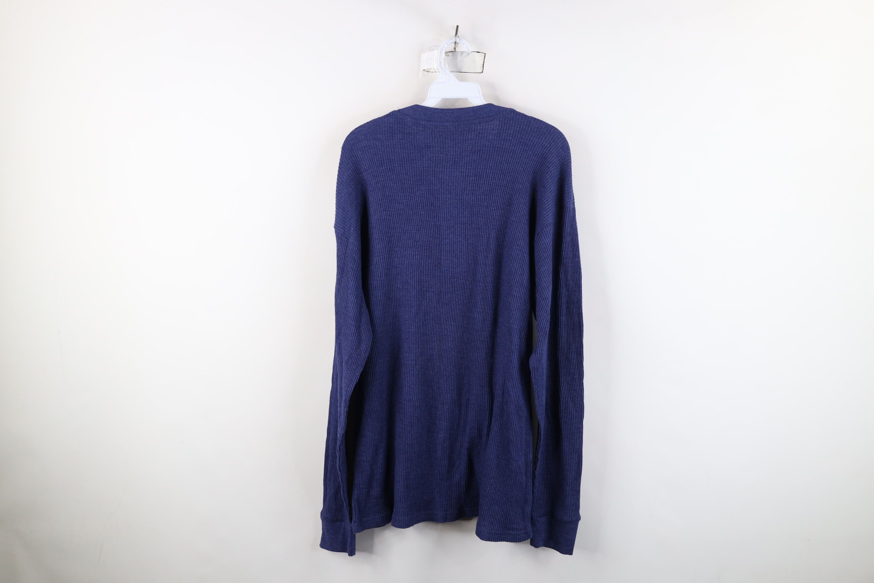 Vintage Vintage 90s Y2K Streetwear Waffle Knit Henley T-Shirt Size US L / EU 52-54 / 3 - 7 Thumbnail