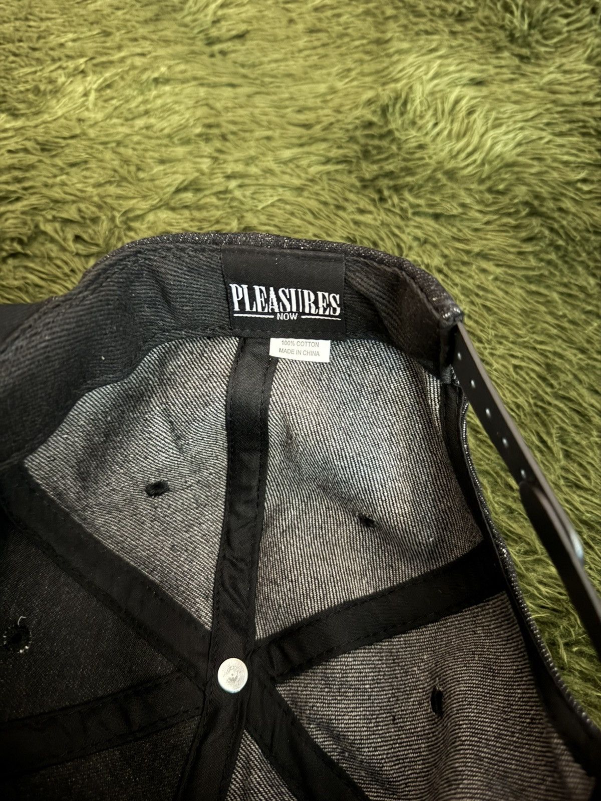 Pleasures Pleasures embroidery now logo stretch 6 Panel denim cap Size ONE SIZE - 6 Thumbnail