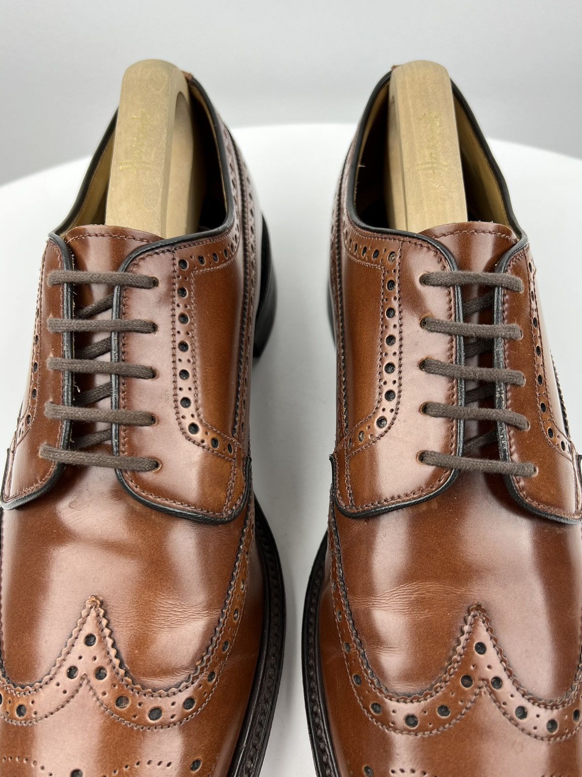 Loake LOAKE Brogues Leather Shoes Made in England Brown Men’s Size US 12 / EU 45 - 9 Thumbnail