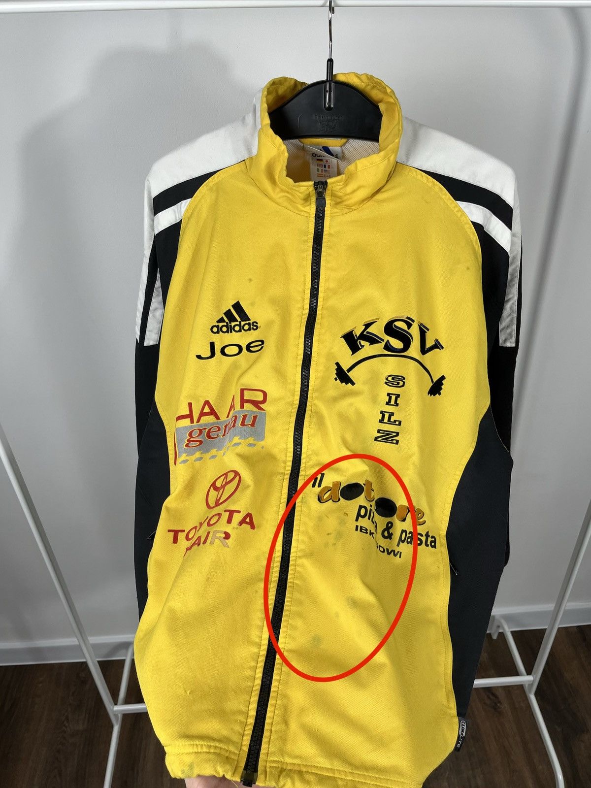 Adidas Vintage Adidas Yellow Black Team Zip Up Jacket Size US M / EU 48-50 / 2 - 4 Thumbnail