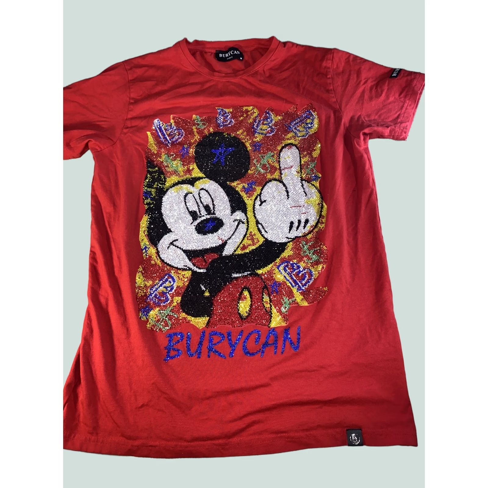 Vintage Burycan T-Shirt Mickey Mouse Size M Red Men Regular Adult Medium Boys Girls Mens Womens Size US M / EU 48-50 / 2 - 1 Thumbnail