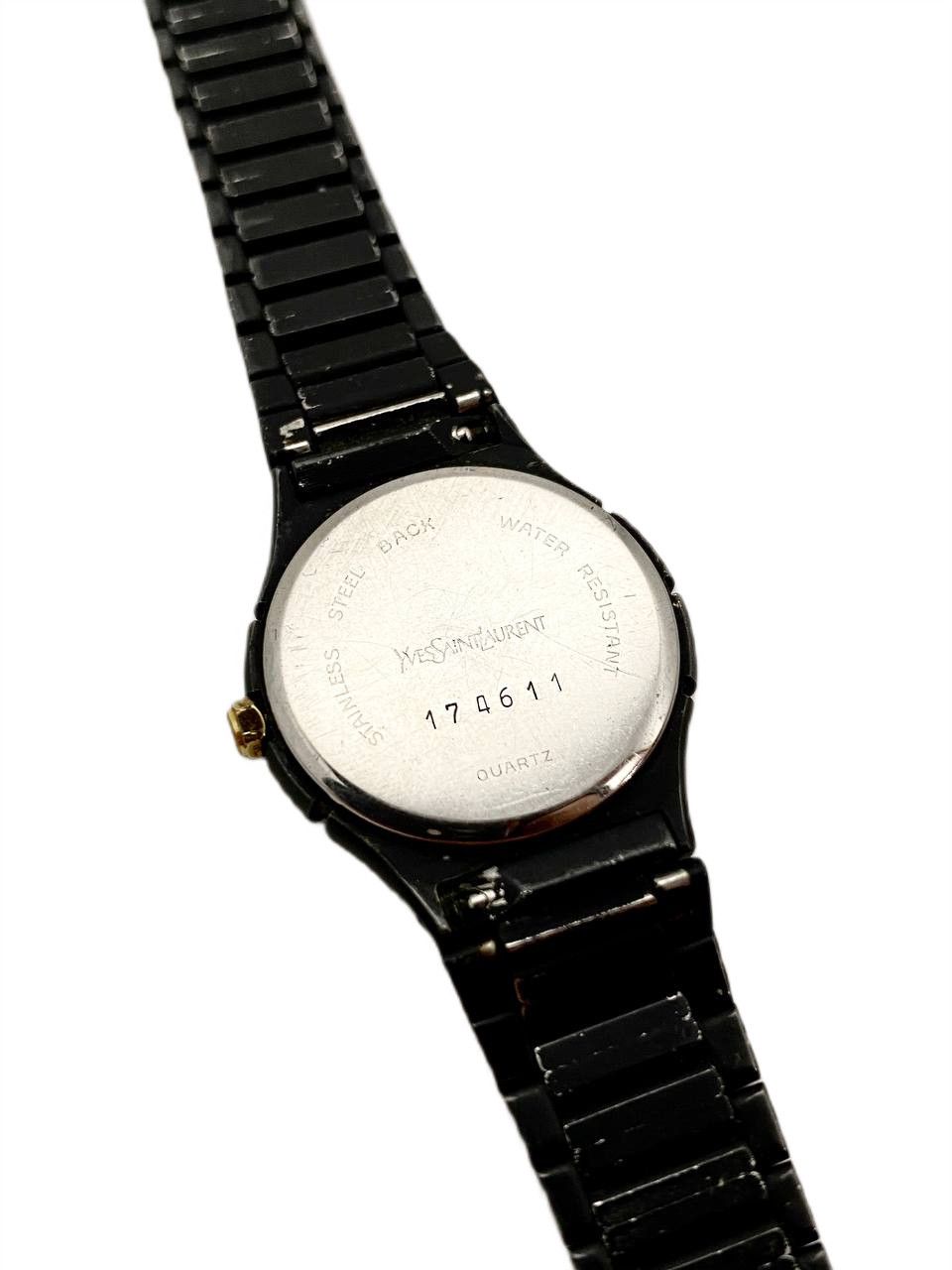 Saint Laurent Paris Saint Laurent YSL Logo Black Gold Steel Ceramic Wrist Watch Size ONE SIZE - 7 Thumbnail