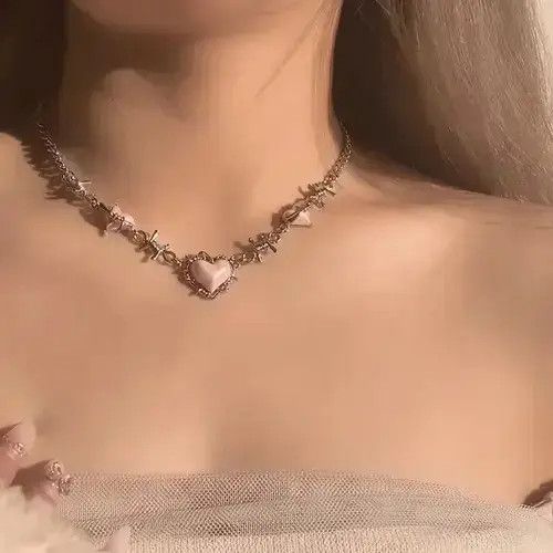 Other Pink Thorns Love Heart Necklace Size ONE SIZE - 4 Thumbnail