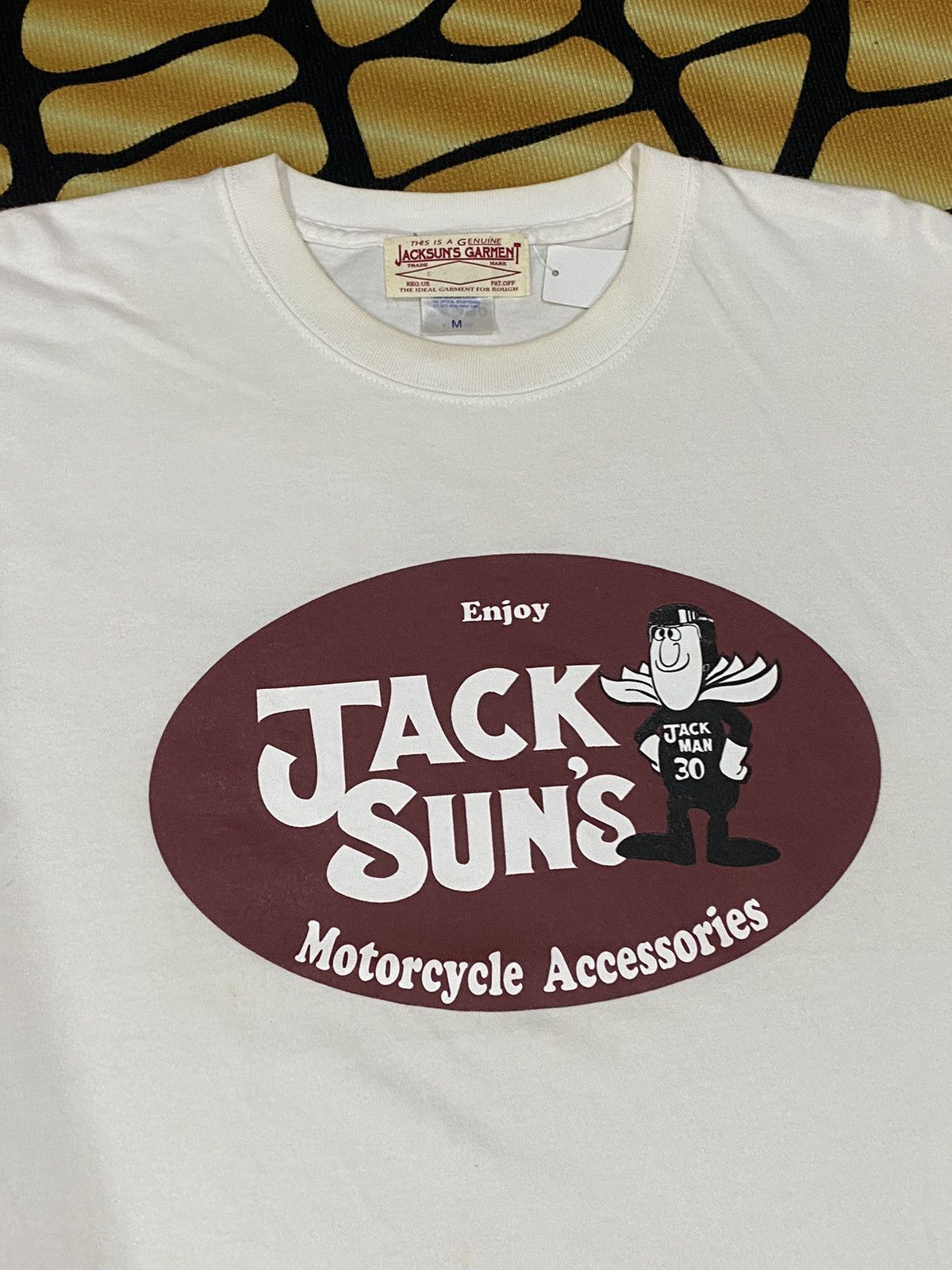 Vintage RARE VINTAGE Y2K JACK SUNS MOTORCYCLE WHITE TEE Size US M / EU 48-50 / 2 - 2 Thumbnail
