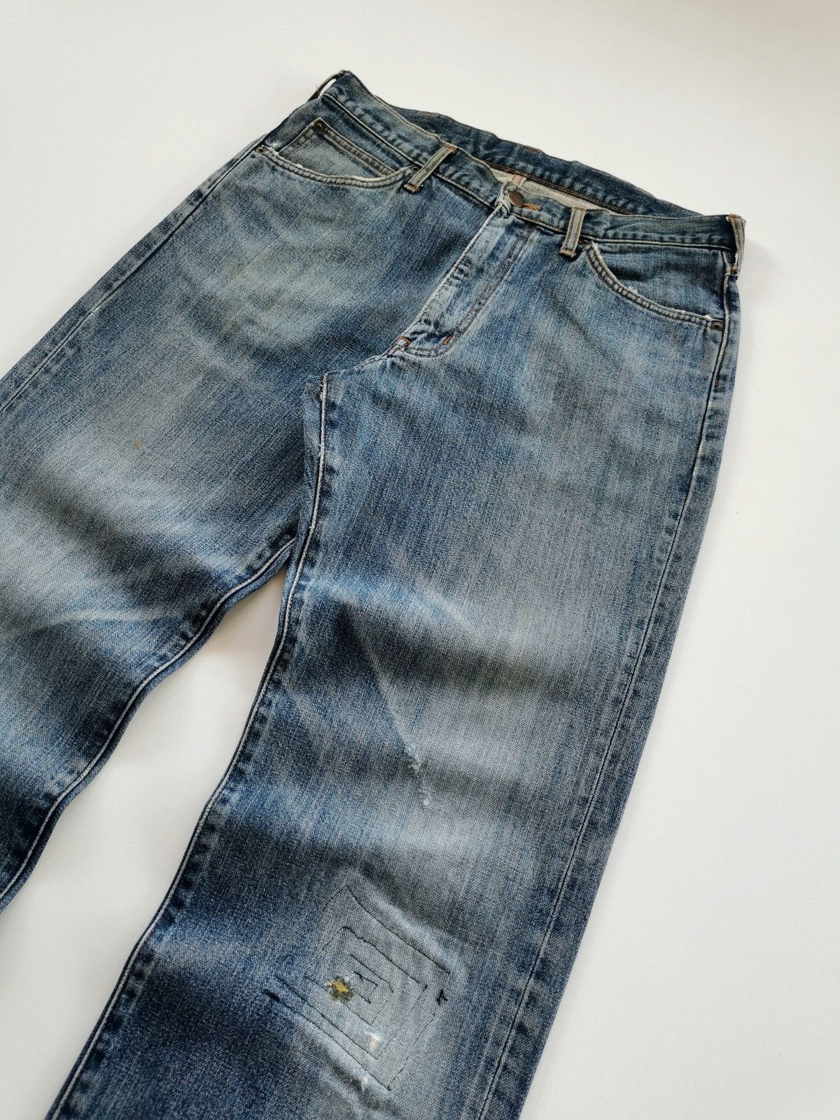Wrangler Wrangler Patchwork Denim Jeans Size US 33 - 2 Thumbnail