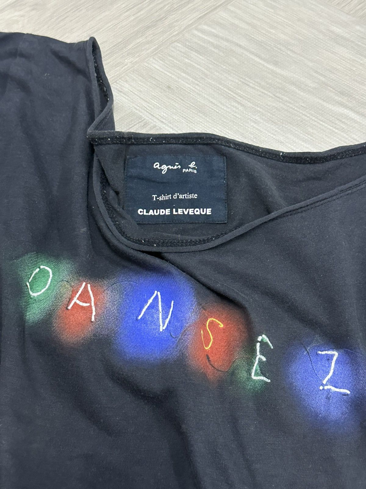 agnes b. Agnes B. X Claude Leveque “ Dansez ” Distressed Tee Size US XS / EU 42 / 0 - 8 Thumbnail