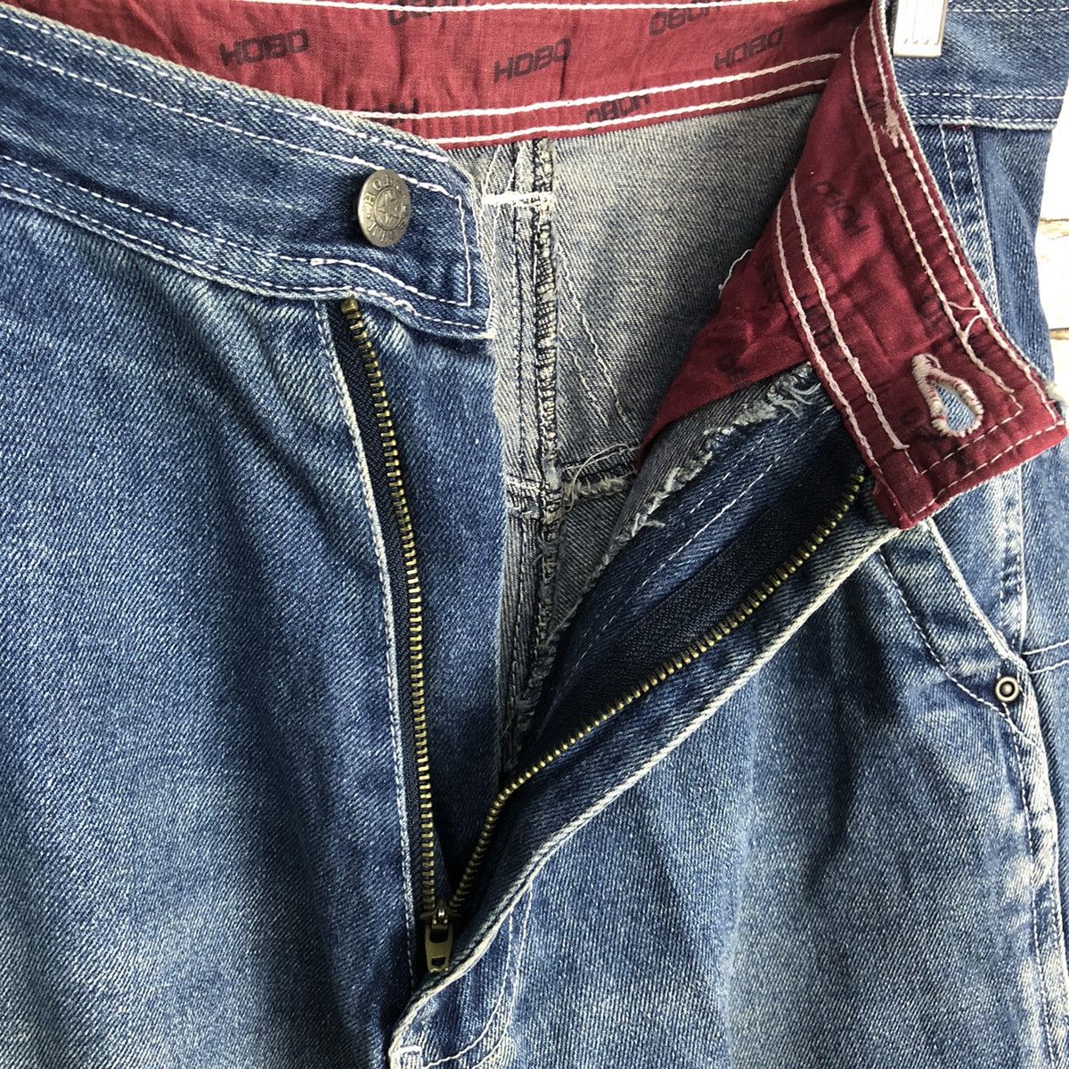 Hobo Hobo Blue Denim utility Cargo Multipocket Pants #A433 Size US 30 / EU 46 - 16 Thumbnail