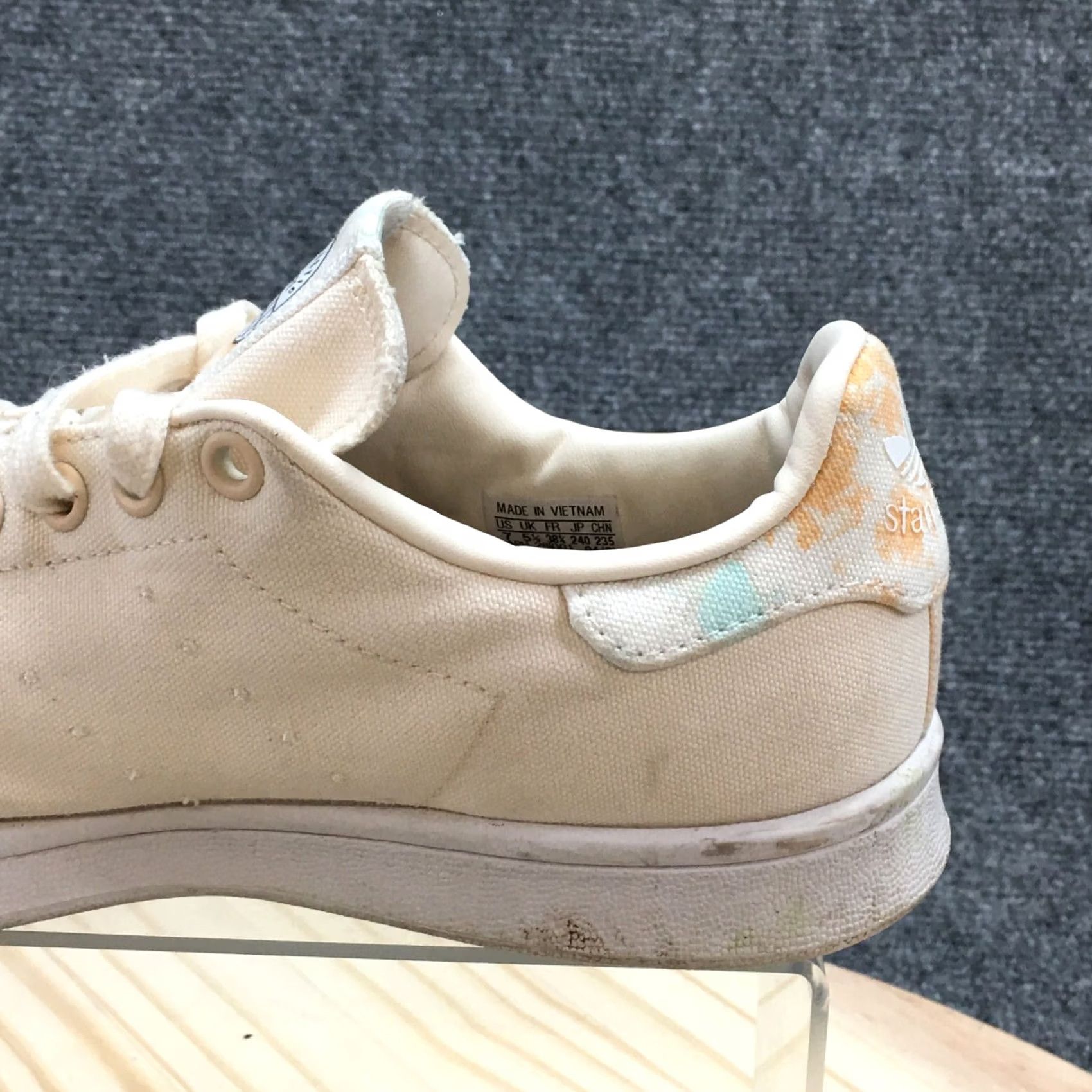 Adidas Adidas Sneaker Womens 7 Cream Stan Smith Wonder Laced Up Casual Comfort H03919 - Sale Size US 7 / IT 37 - 6 Thumbnail