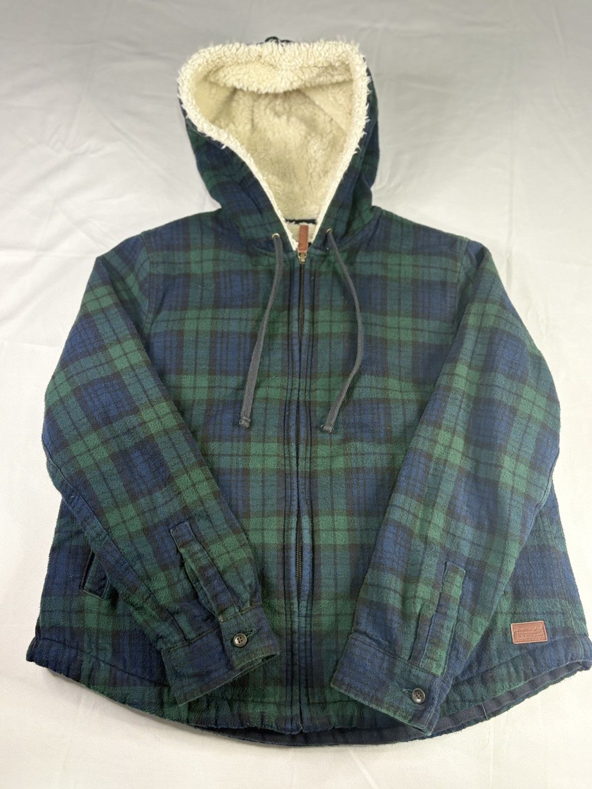 L.L. Bean Women’s LL Bean Scotch Plaid Sherpa Lined Zip Up | $40 Size XS / US 0-2 / IT 36-38 - 1 Thumbnail