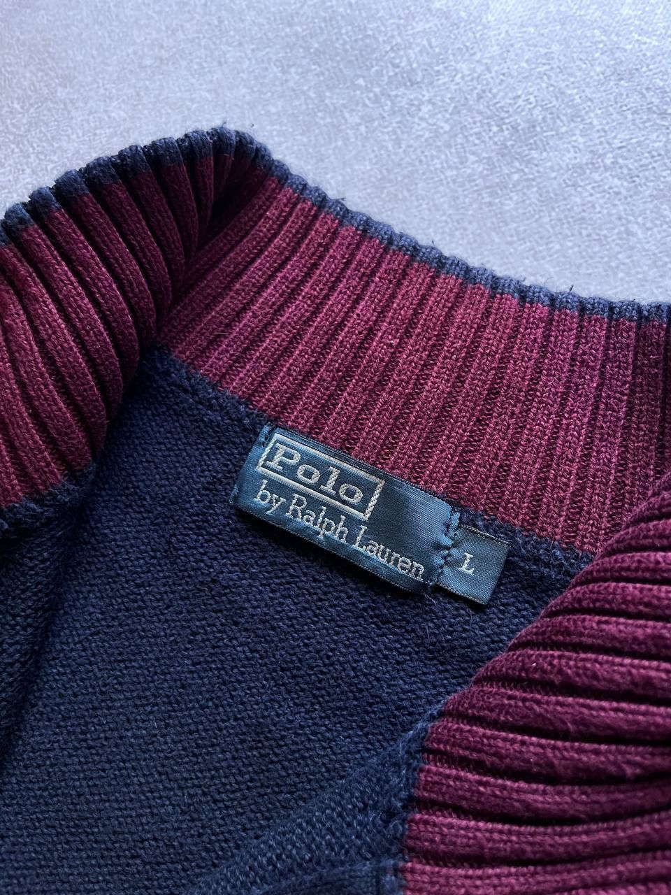 Polo Ralph Lauren × Vintage Vintage Polo Ralph Lauren Quarter Zip Sweater Y2K L Size US L / EU 52-54 / 3 - 6 Thumbnail