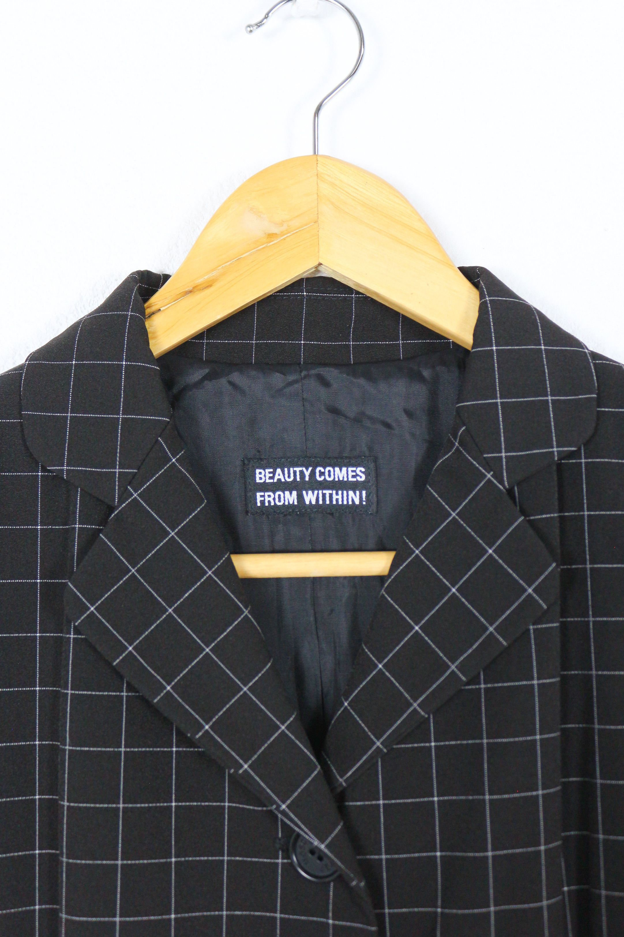 Moschino Vintage Moschino Jeans Check Black Blazer Jacket IT 40 Size S / US 4 / IT 40 - 3 Thumbnail