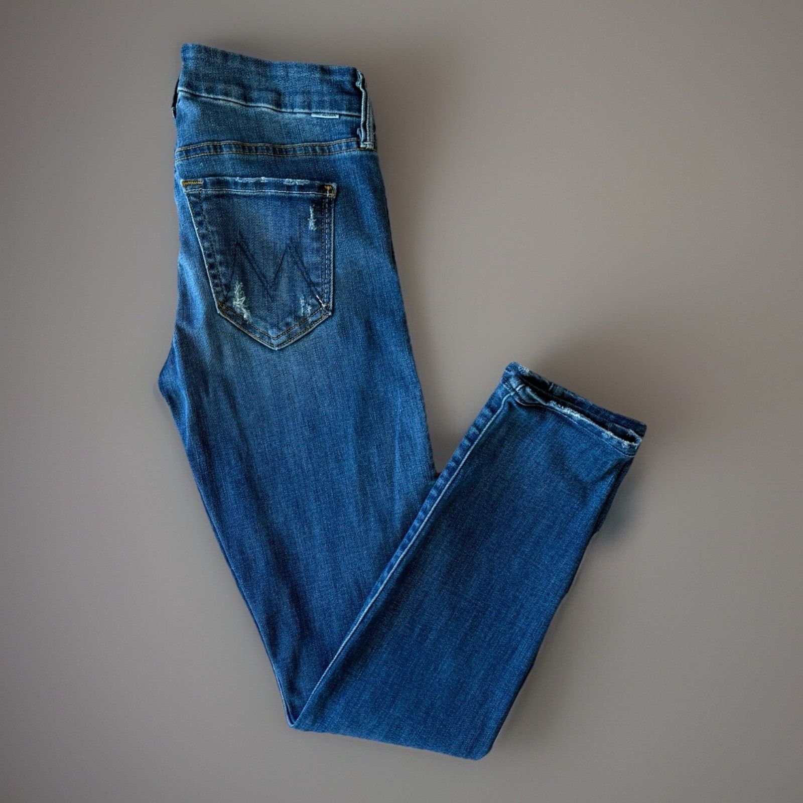 MOTHER Mother The Looker Jeans Women's 26 Blue Low Rise Glam Size 26" / US 2 / IT 38 - 1 Thumbnail