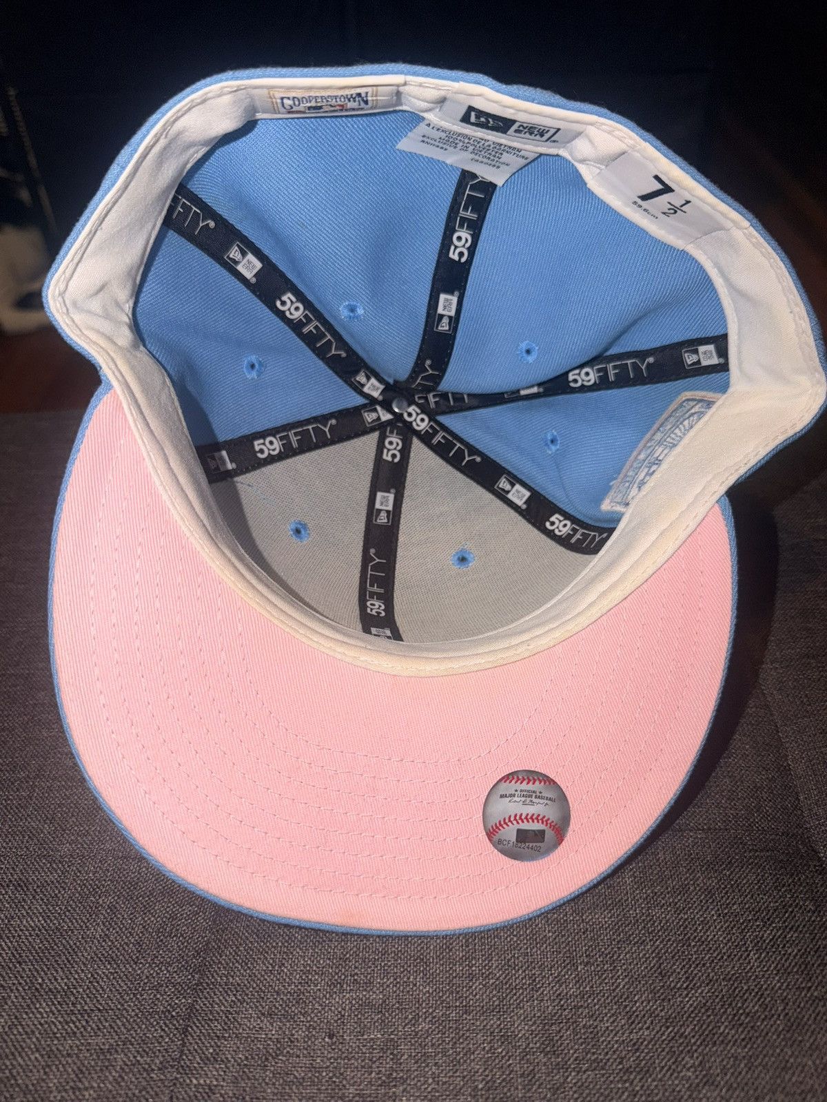 New Era NY Mets 99’ World Series Cotton Candy Pink Brim Size ONE SIZE - 5 Thumbnail