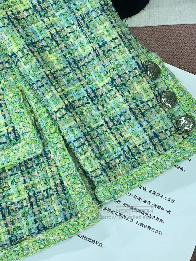 Chanel Chanel 19p avocado green woven green coat Size XXS / US 00 / IT 34 - 4 Thumbnail
