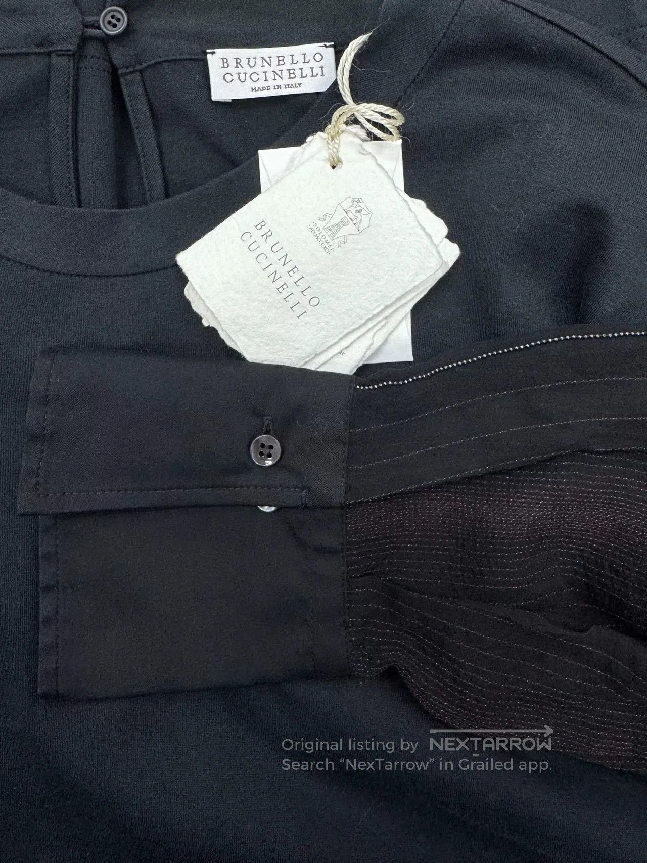 Brunello Cucinelli navy long sleeve T. Size US M / EU 48-50 / 2 - 6 Thumbnail