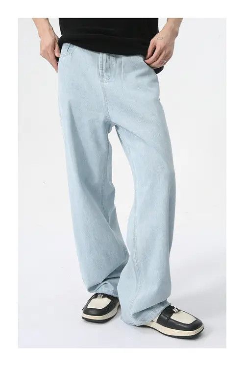 Other Japanese light-colored simple straight loose casual jeans Size US 32 / EU 48 - 3 Thumbnail