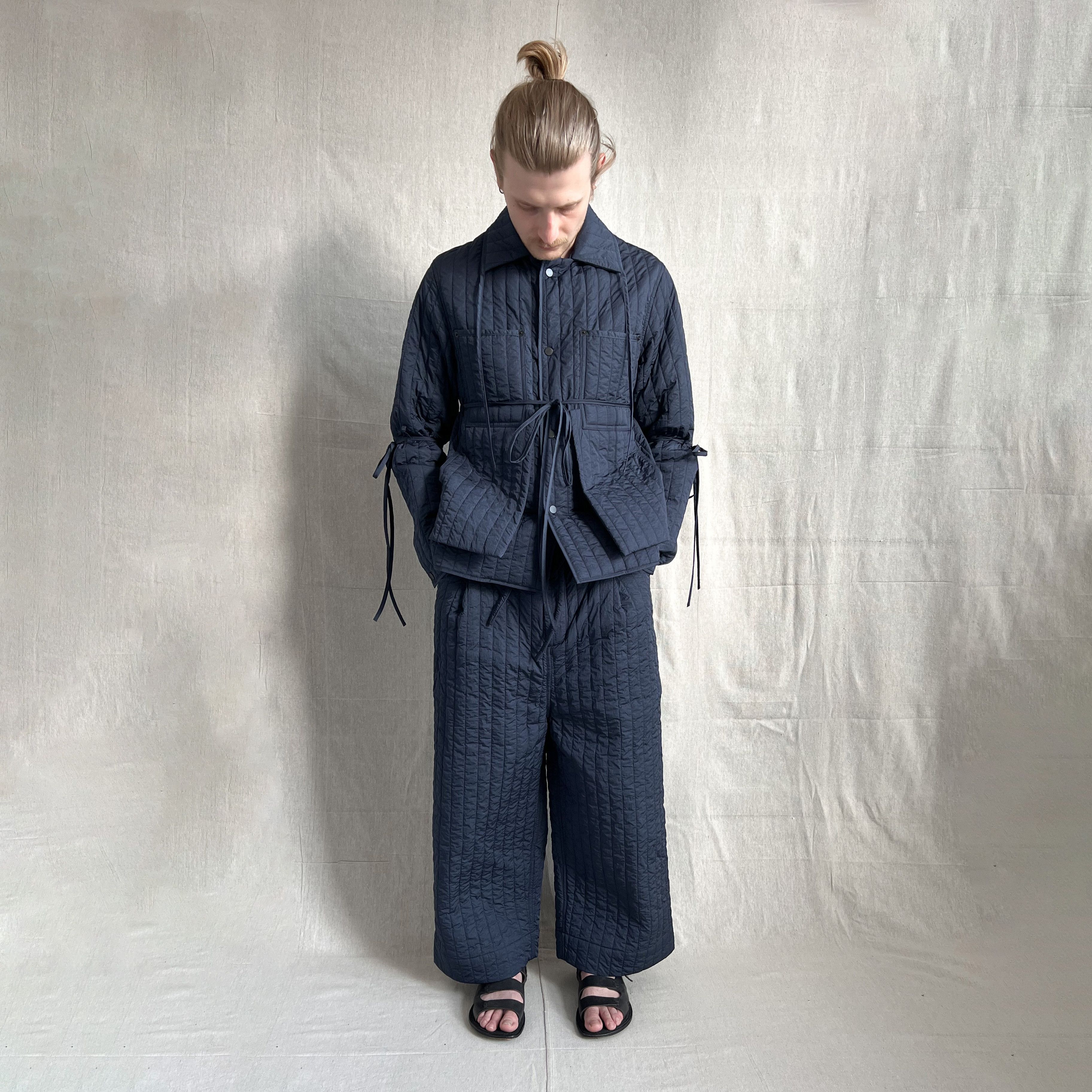 Craig Green S/S16 Runway Two-Piece Navy Quilted Nylon Work Suit Size 38R - 4 Thumbnail