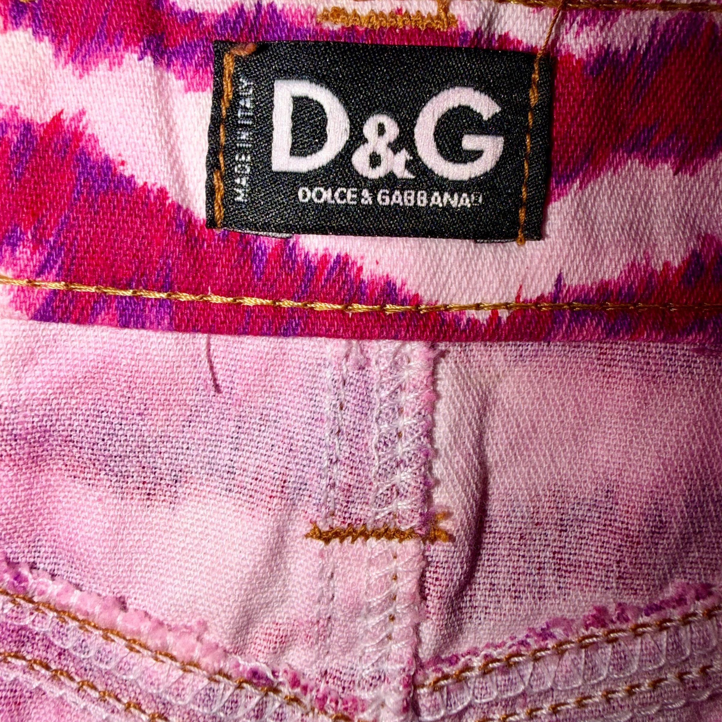 Dolce & Gabbana DOLCE & GABBANA VINTAGE PINK ZEBRA SKIRT Size 26" / US 2 / IT 38 - 5 Thumbnail