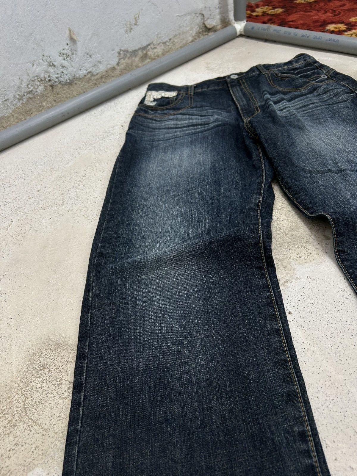 If Six Was Nine Vintage Winger Python Skin Whiskering Washed High Rise Evisu Size US 30 / EU 46 - 11 Thumbnail