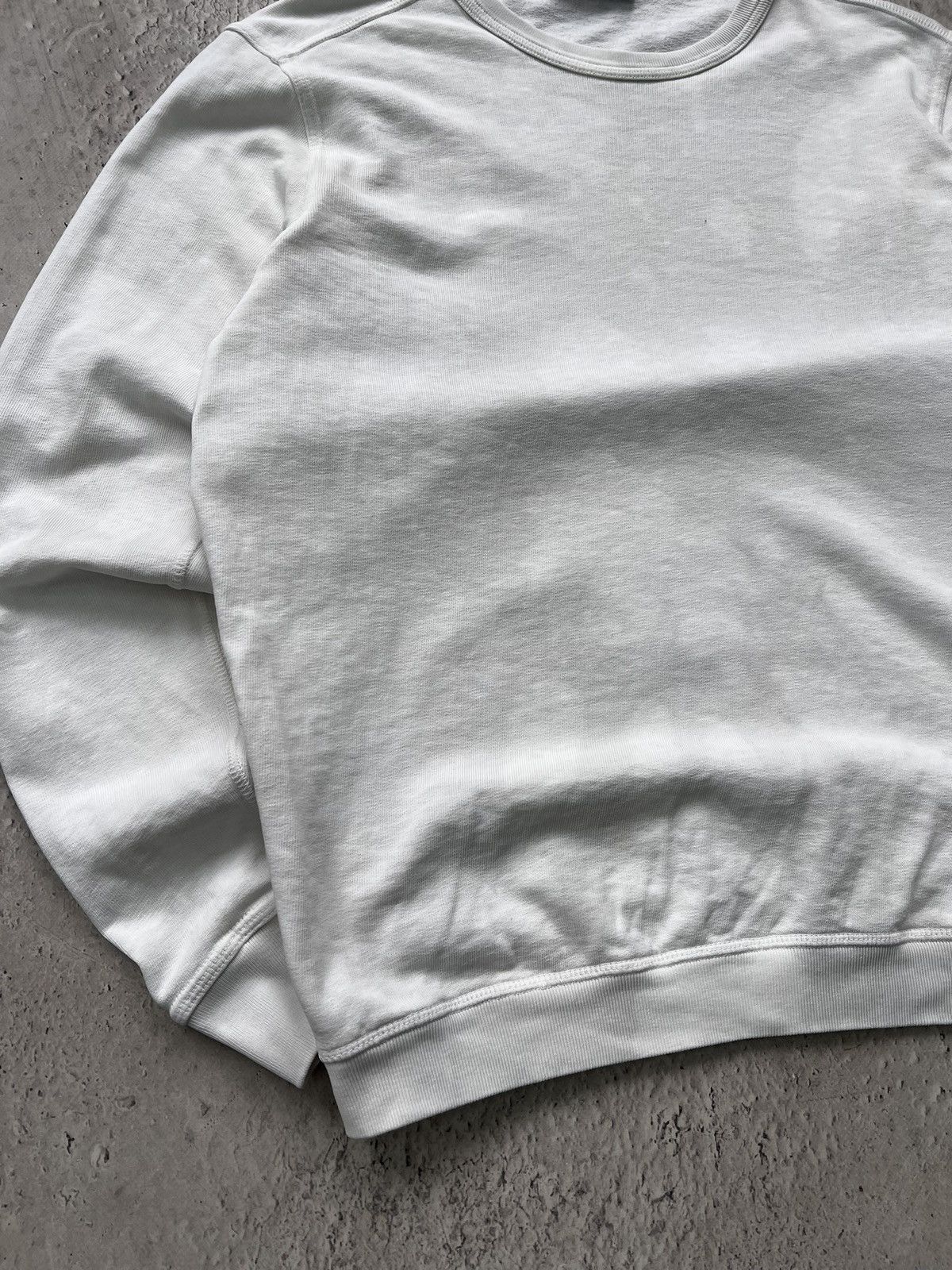 Stone Island WHITE GRADIENT WASHED STONE WHITE SWEATSHIRT STONE ISLAND Size US L / EU 52-54 / 3 - 3 Thumbnail