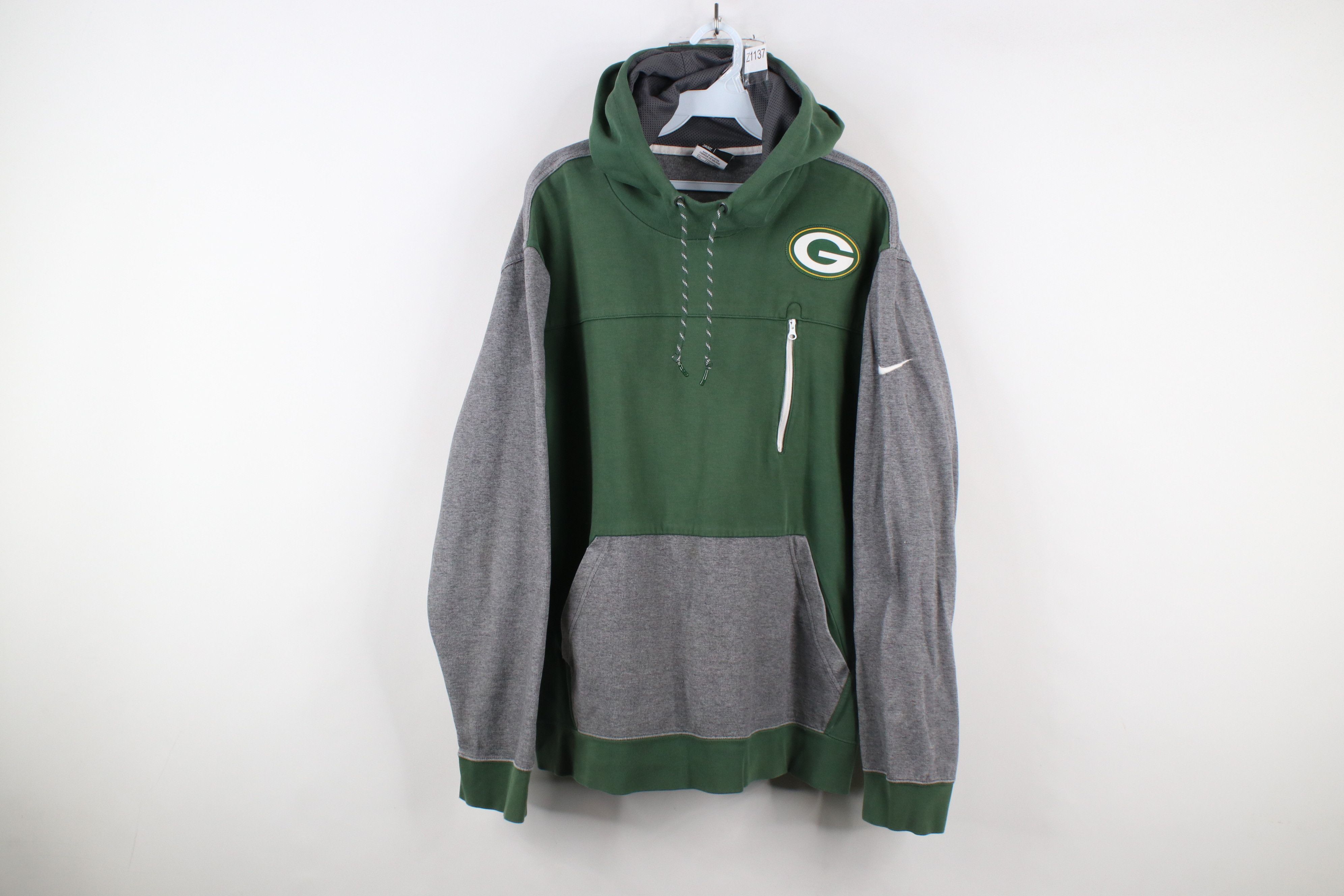 Nike × Vintage Nike On Field Green Bay Packers Football Hoodie Sweatshirt Size US XXL / EU 58 / 5 - 1 Thumbnail