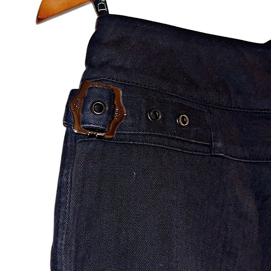 Dior Authentic Christian Dior 04 AW Galliano Black Bondage Denim Size 25" / US 0 / IT 36 - 12 Thumbnail