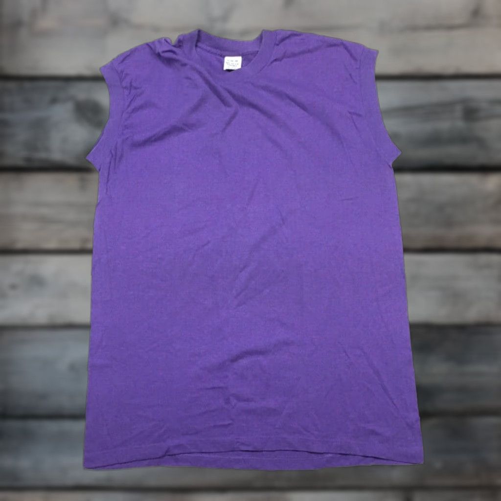 Etro VTG 90s Sleeveless Muscle Shirt Adult XL Purple AC Slater USA Made Fitness Shirt Size US XL / EU 56 / 4 - 1 Thumbnail