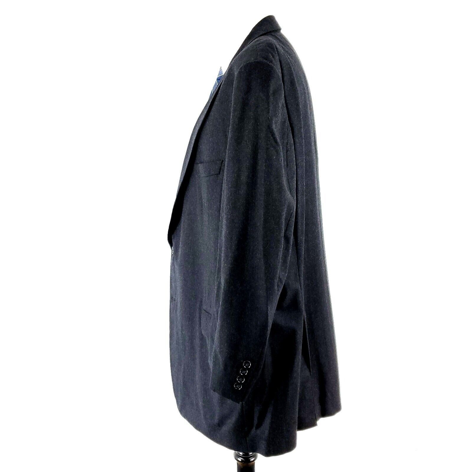 Samuelsohn Samuelsohn Sb Austin Super 120s Flannel Tweed Wool 2 Button Size 48L - 6 Thumbnail