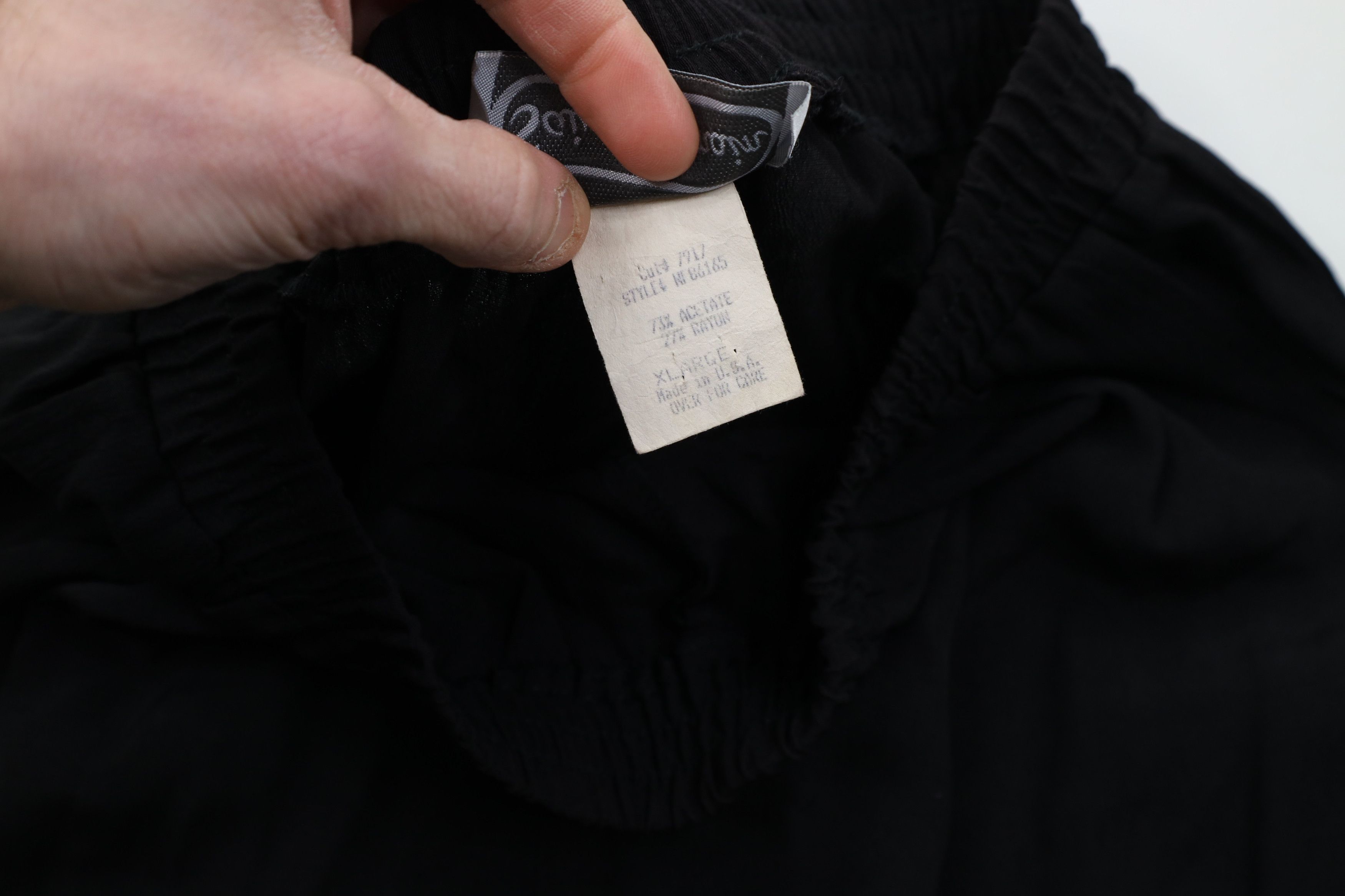 Vintage Vintage 90s Streetwear Gabardine Blend Knit Pants Black USA Size 30" / US 8 / IT 44 - 9 Thumbnail