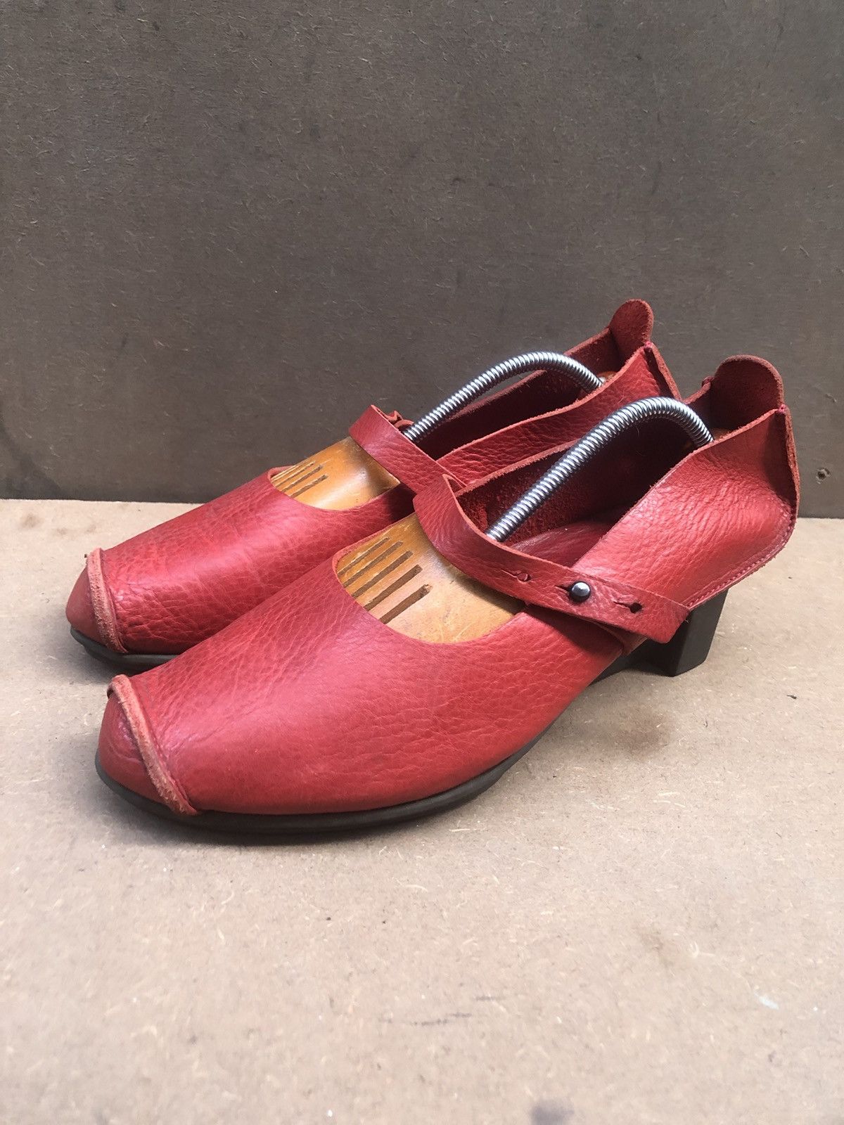 Trippen Trippen Red Calfskin Leather Women’s Mary Jane shoes size 39 Size US 8 / IT 38 - 3 Thumbnail