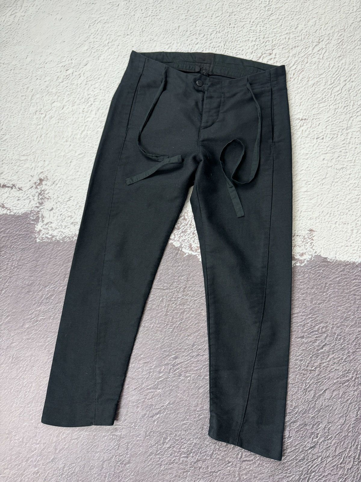 Other Umasan Avant Garde black asymmetric big pocket pants Size 26" / US 2 / IT 38 - 1 Thumbnail