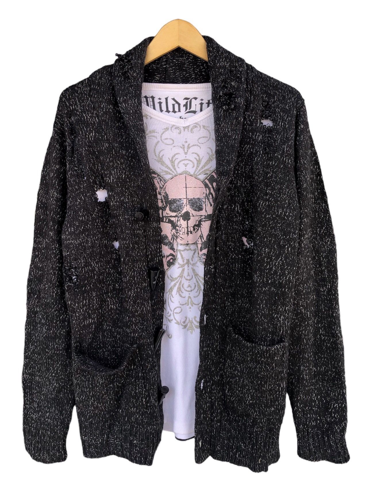 IFSIXWASNINE カーディガン IFSIXWASNINE / WILD HORSE/MINI 総レースカーディガン 1