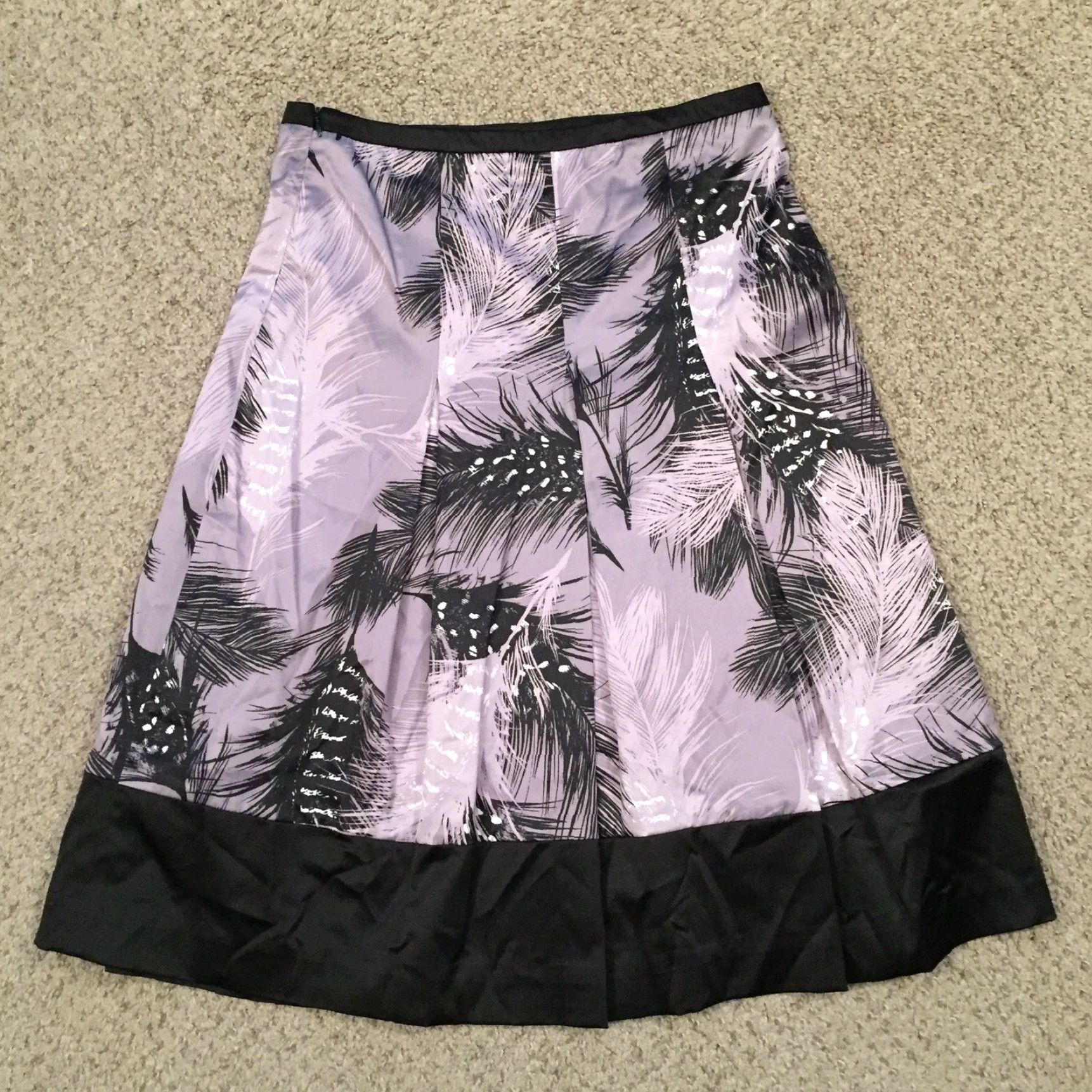 Vintage East 5th Skirt Gray Floral A-Line Midi Unlined Size 4 Women Regular Cotton Blend Vintage No Size 27" / US 4 / IT 40 - 7 Thumbnail