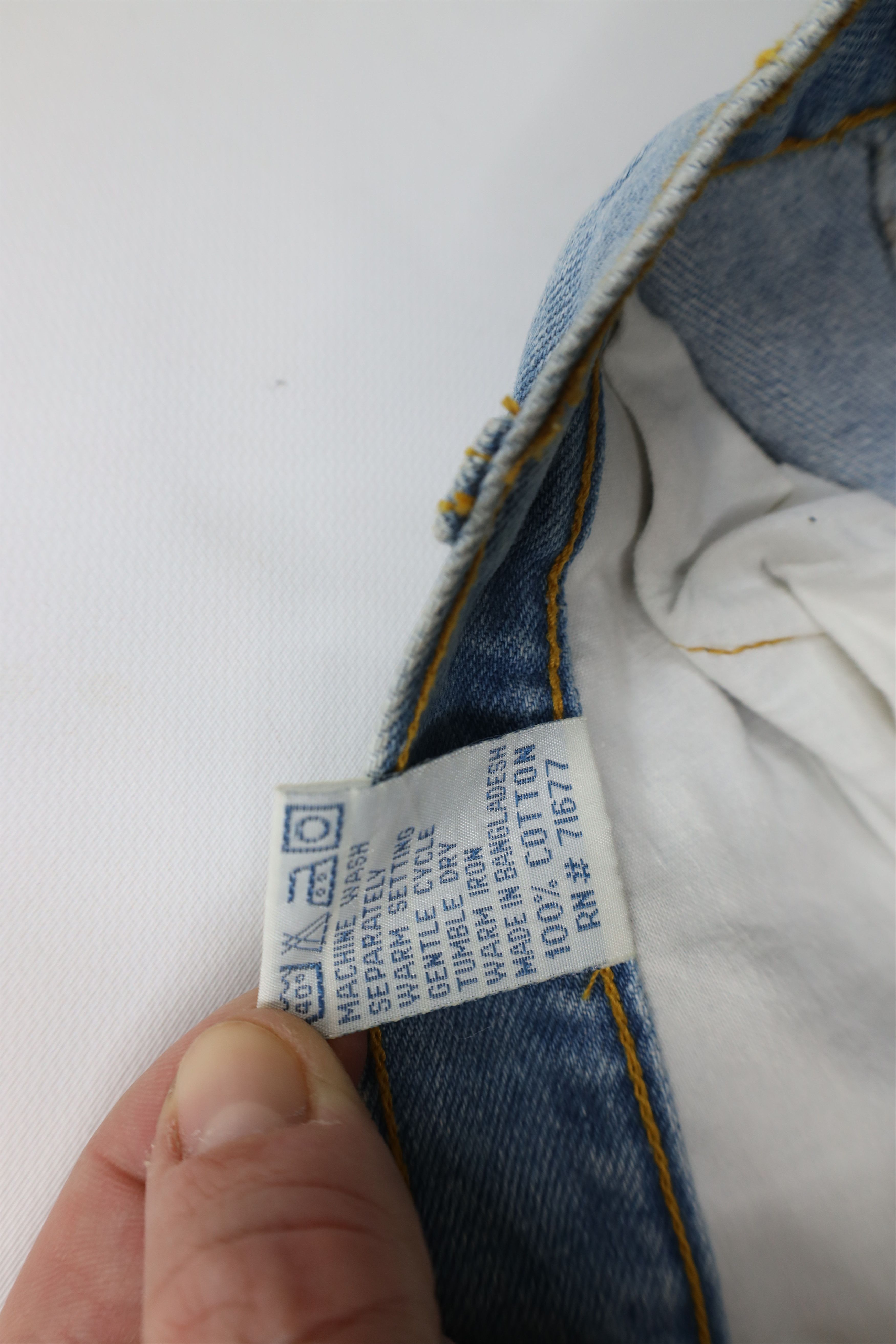 Vintage Deadstock Vintage 90s Streetwear Fit Denim Jeans Blue Cotton Size US 36 / EU 52 - 10 Thumbnail