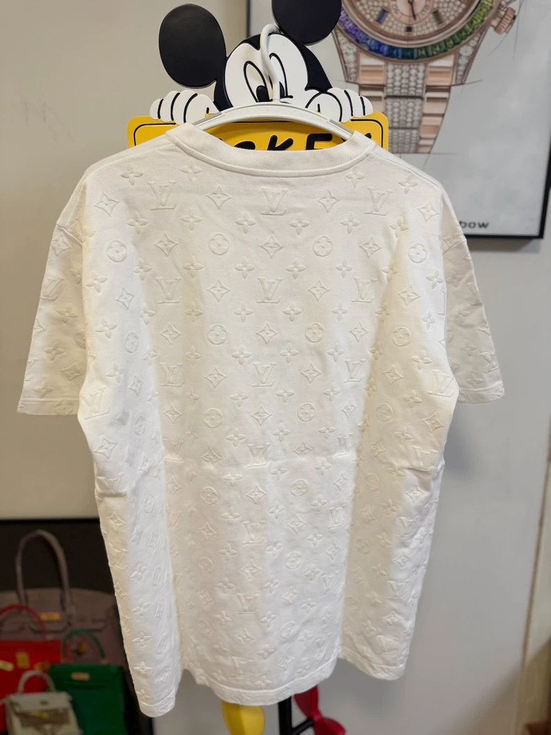 Louis Vuitton Louis Vuitton White full logo short sleeve Size US XL / EU 56 / 4 - 2 Thumbnail