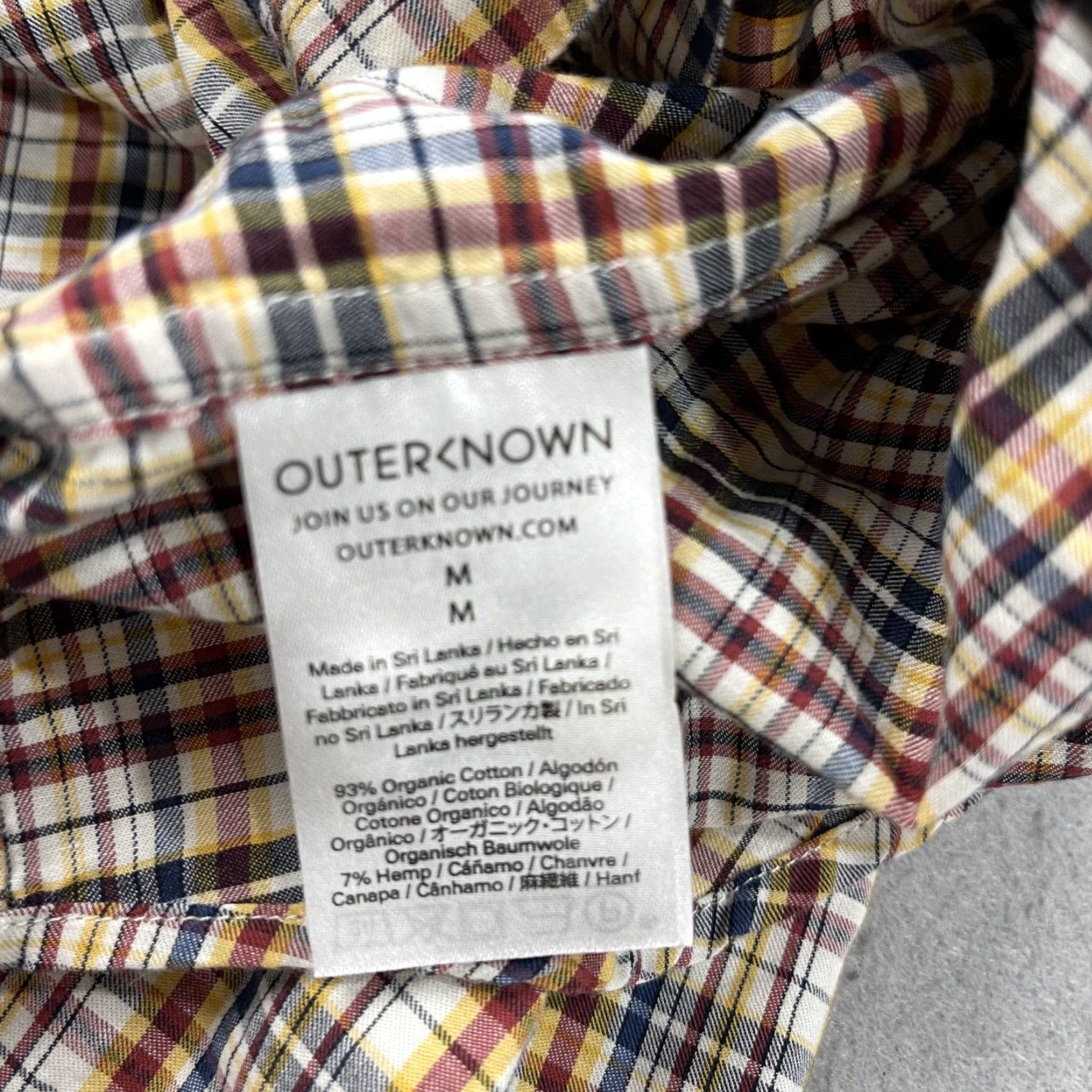 Outerknown Outerknown Shirt Mens M Yellow Plaid Camp Short Sleeve Button-Up Casual Size US M / EU 48-50 / 2 - 5 Thumbnail
