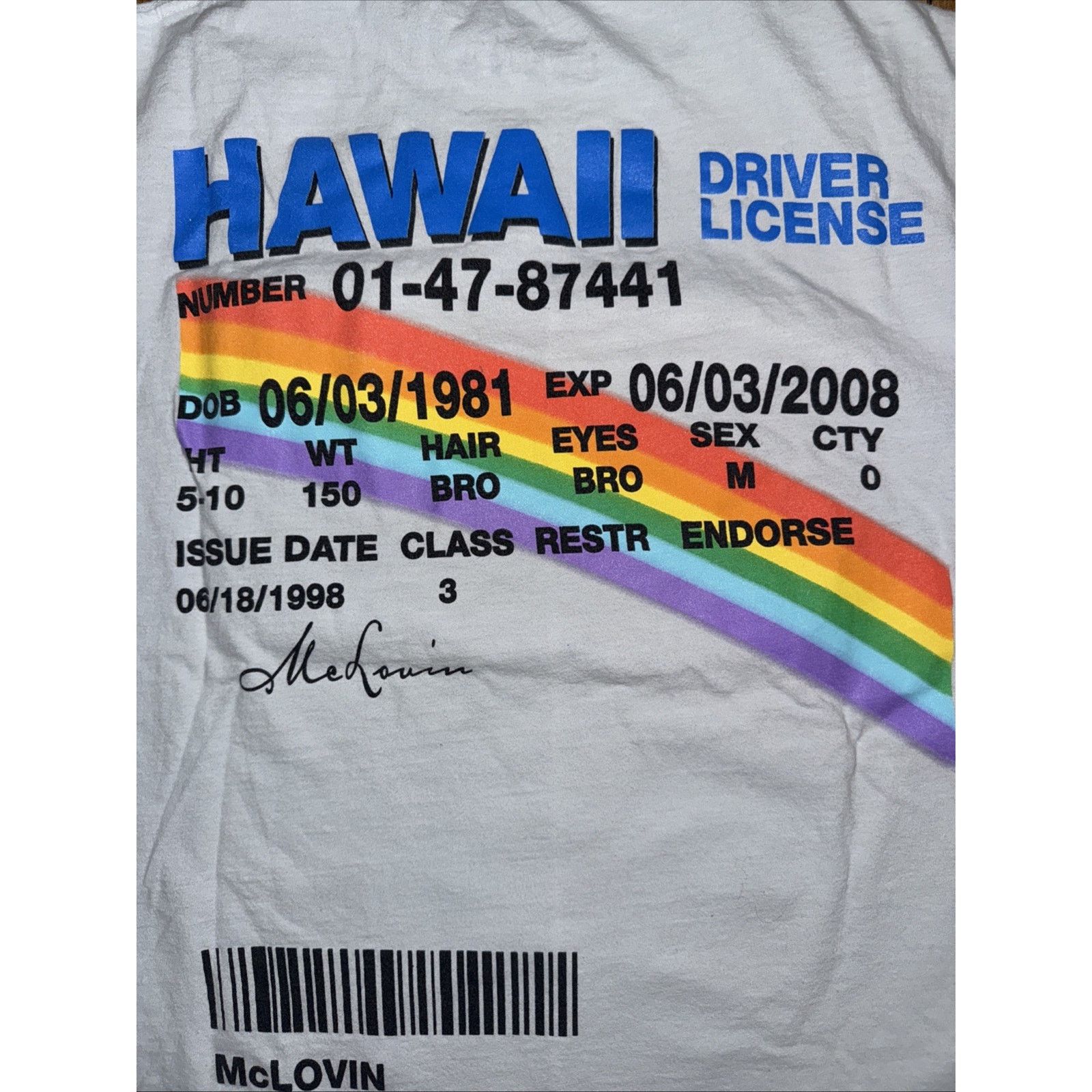 Band Tees × Vintage Superbad McLovin Big Head T-Shirt Gray L 20x26 Movie Tee Size US L / EU 52-54 / 3 - 5 Thumbnail